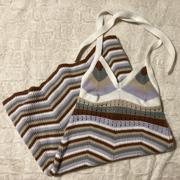 Multicolor Pastel Crochet Sundress - Picture 3 of 4